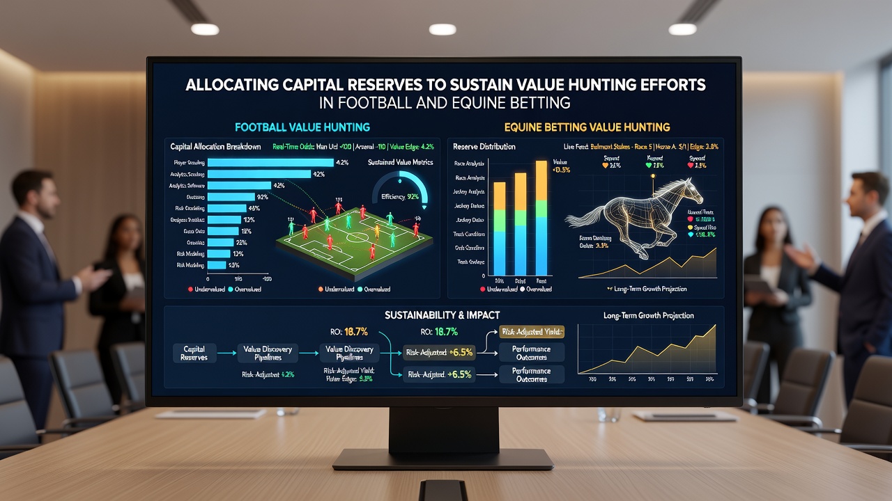 Bankroll division and reserve tracking for sustained betting value hunting