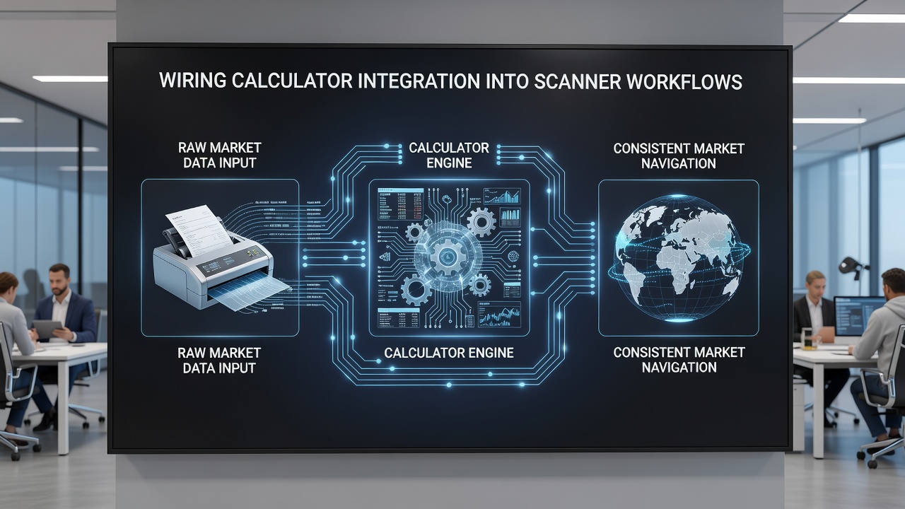 Workflow diagram illustrating data flow between scanner feeds and embedded calculation engines